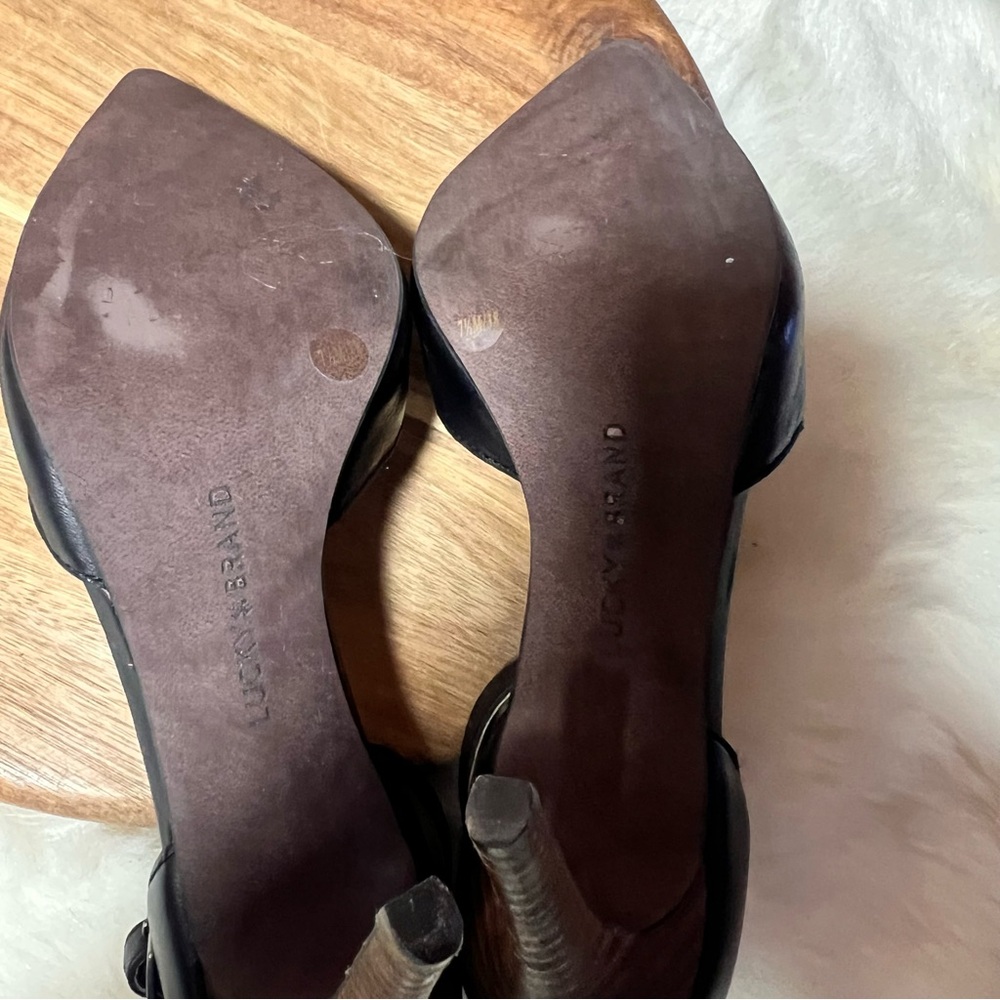 Lucky Brand Black Heels with Ankle Strap and Smooth Finish Size 7.5 - Picture 12 of 12